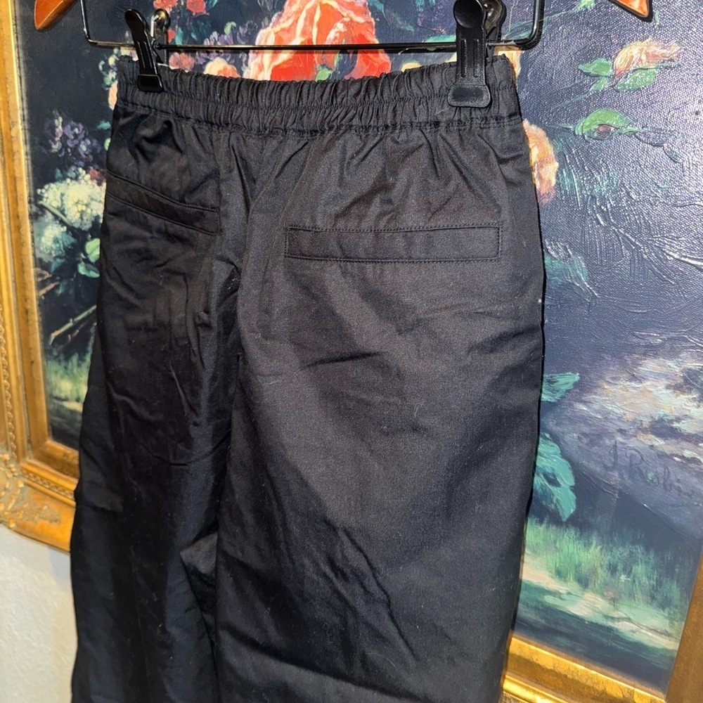 Uniqlo Black Pull On Casual Parachute Cropped High Waist Pants Size XXS NEW - Picture 7 of 8